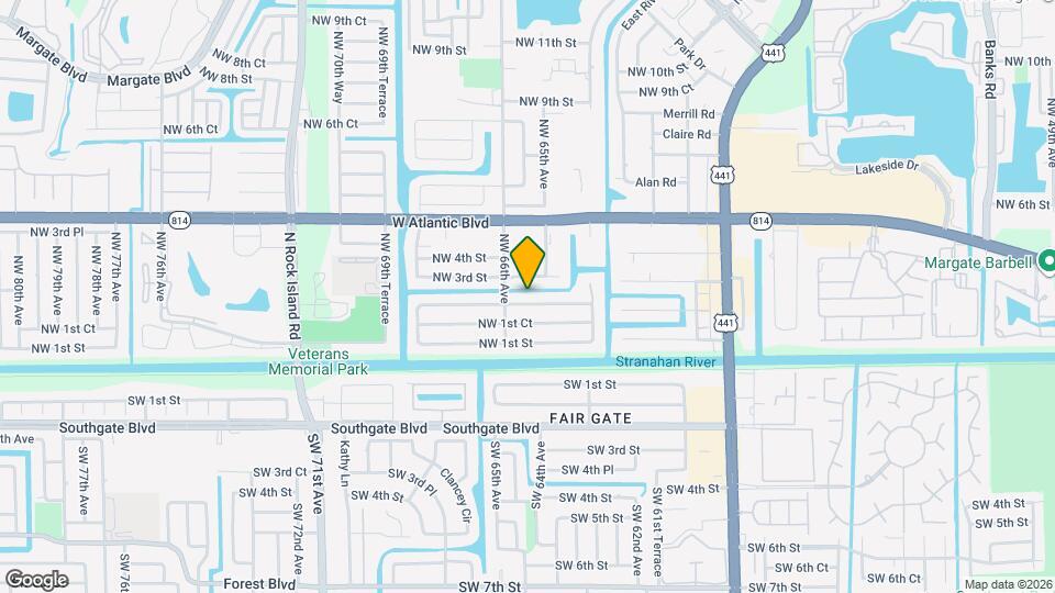 6581 NW 2nd St Map and Location Details