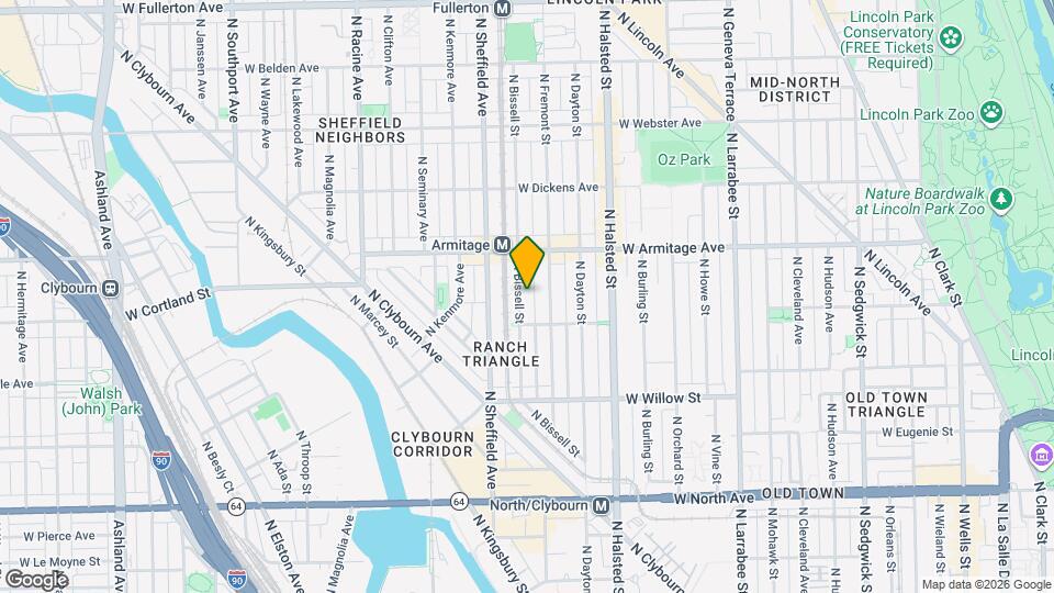 1925 N Bissell St Map and Location Details