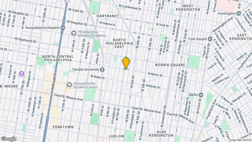 626 W Norris St Map and Location Details