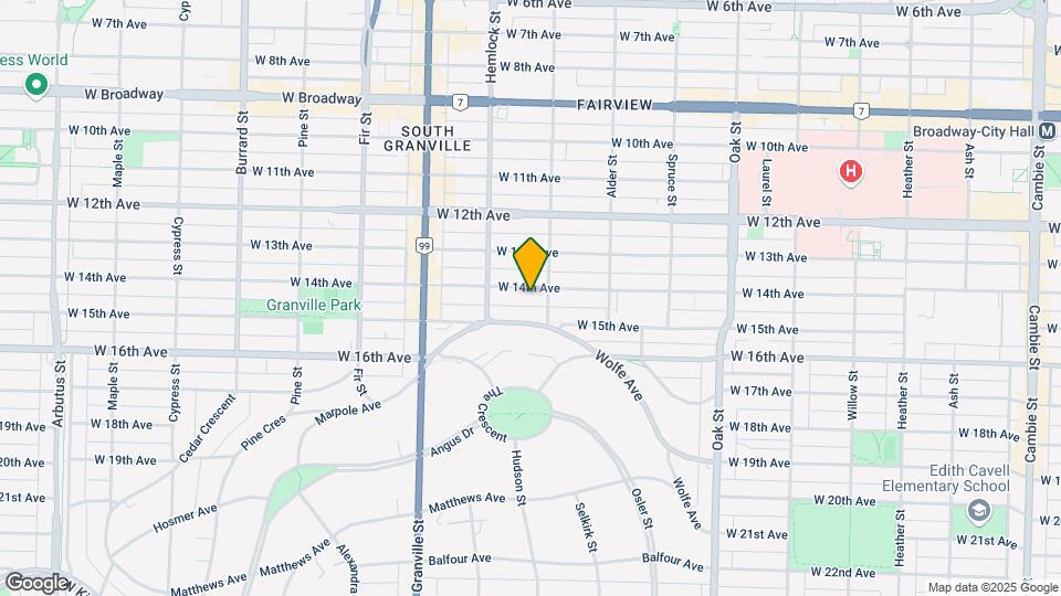 1336 W 14th Ave Map and Location Details