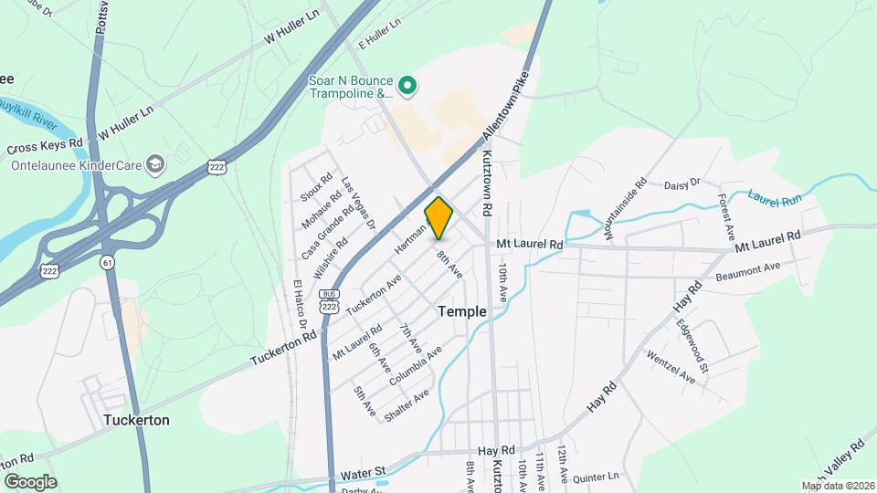 800 Tuckerton Ave Map and Location Details