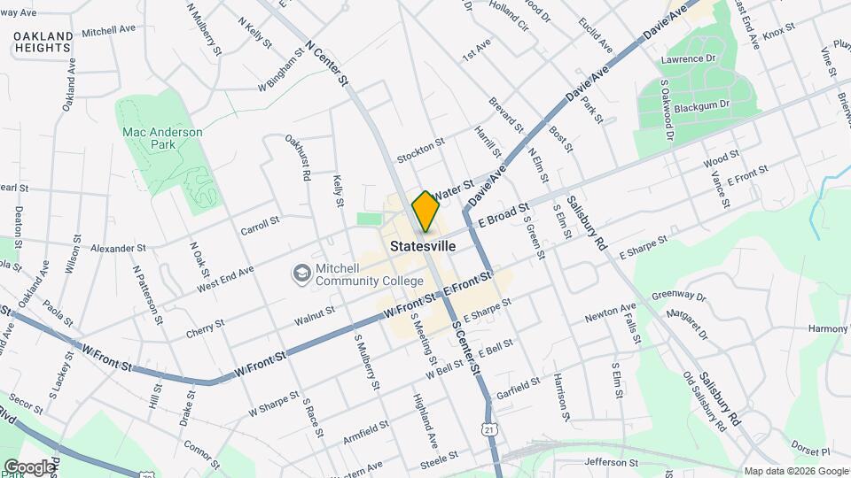 101 E Broad St, Unit Apt. A Map and Location Details