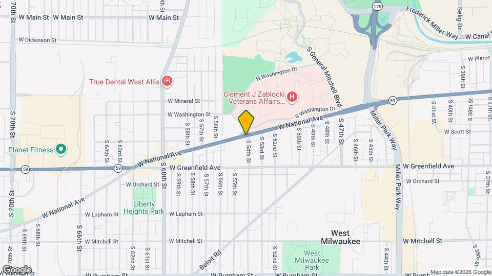 5411 W National Ave, Unit Lower Mapa y Detalles de la Ubicación