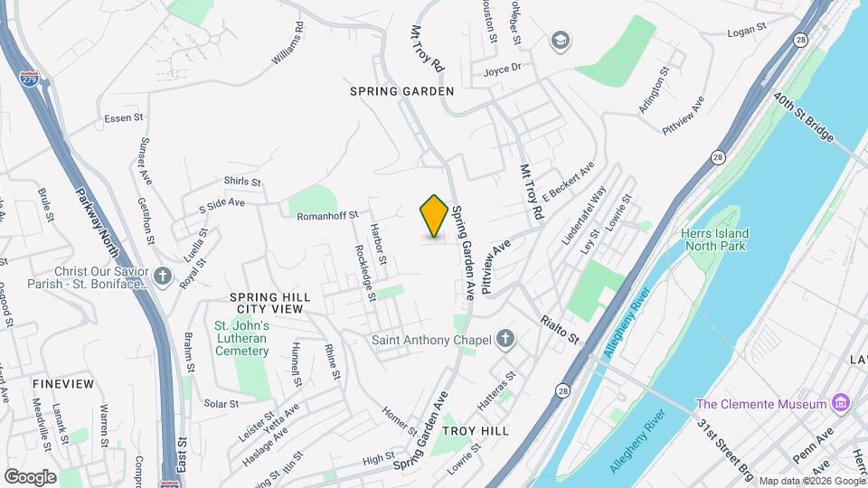 1 Cabin St Map and Location Details