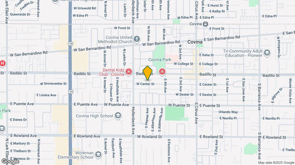 401 W Center St Map and Location Details