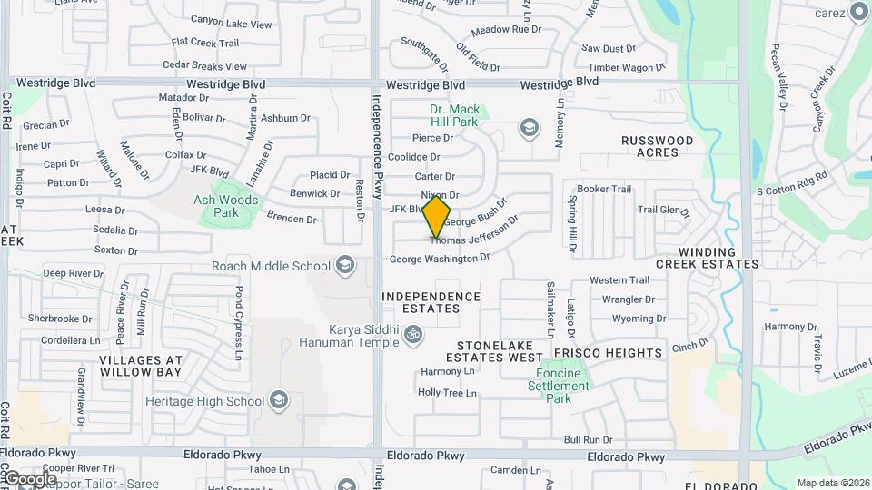 9921 Thomas Jefferson Dr Mapa y Detalles de la Ubicación