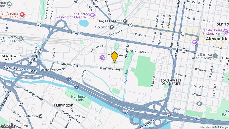 599 John Carlyle St Map and Location Details