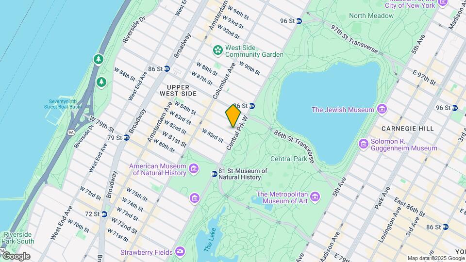 241 Central Park W-Unit -7E Map and Location Details