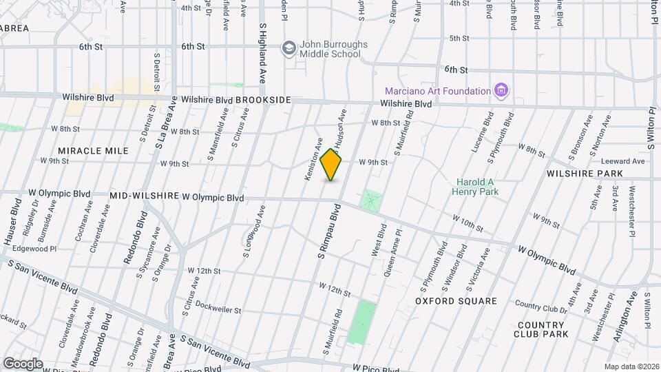 944 S Hudson Ave Map and Location Details