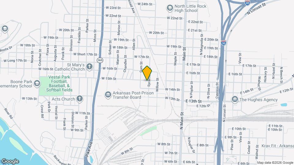 1415 Sycamore St Map and Location Details