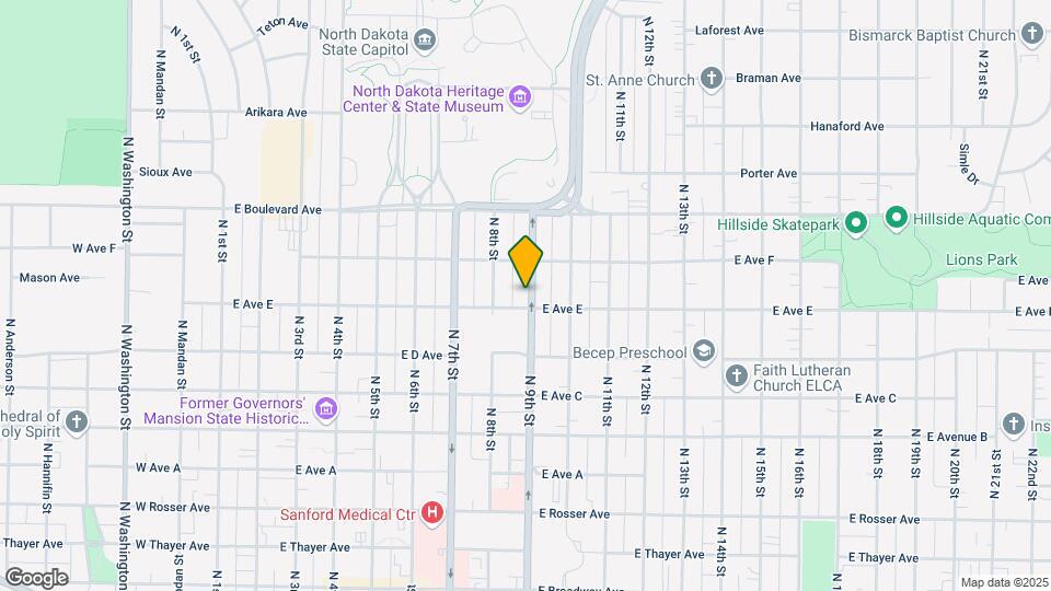 906 N 9th St Map and Location Details