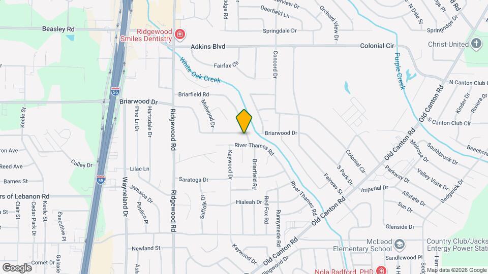 975 Briarwood Dr Mapa y Detalles de la Ubicación