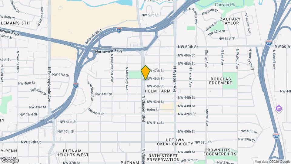 4612 N Classen Blvd Map and Location Details