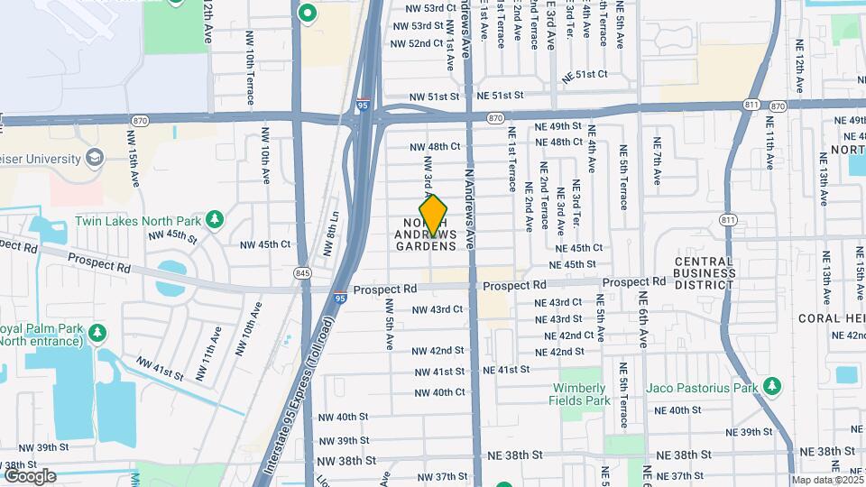4560 NW 3rd Ave Map and Location Details