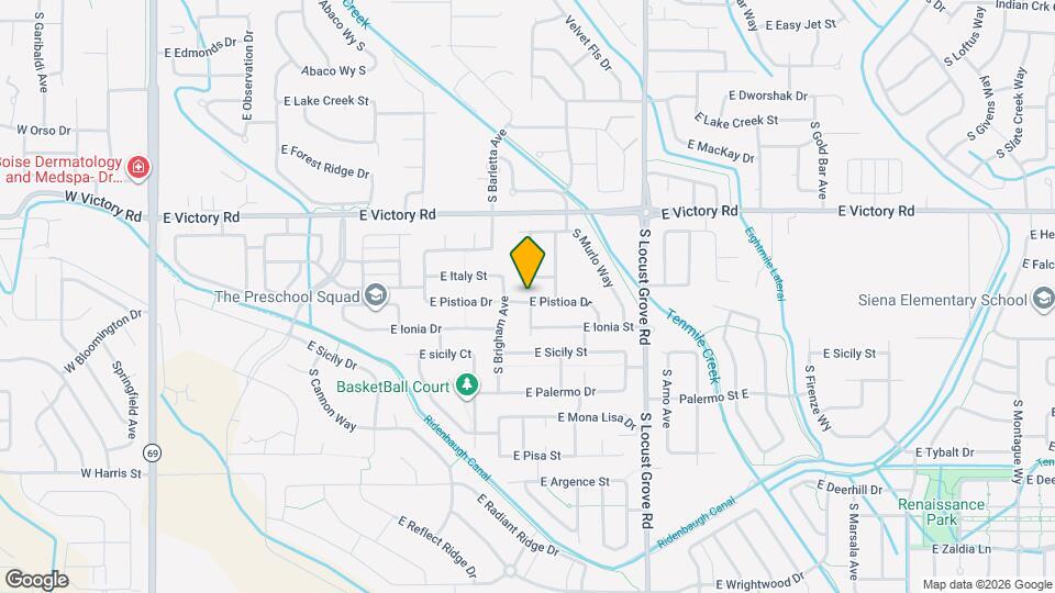 1222 E Pistioa Dr Map and Location Details