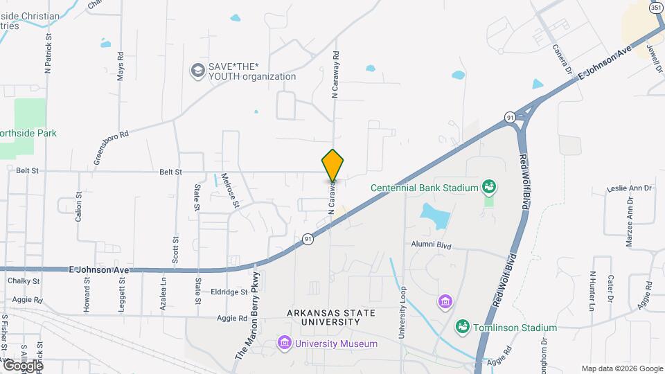 500 N Caraway Rd Map and Location Details