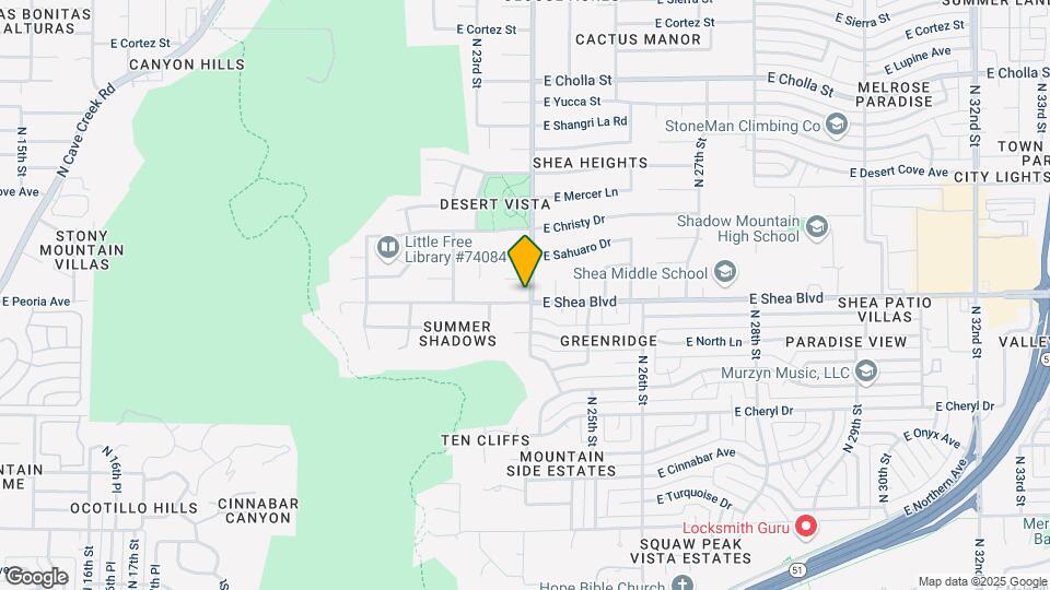 2366 E Shea Blvd Mapa y Detalles de la Ubicación