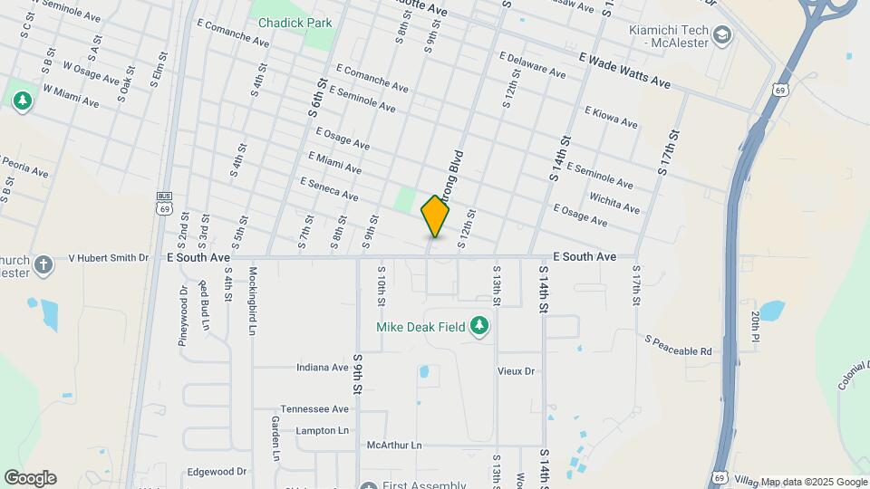 1106 S Strong Blvd Map and Location Details