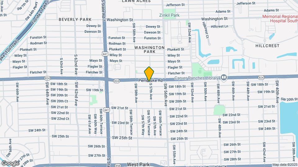 1750 SW 57th Ave Mapa y Detalles de la Ubicación