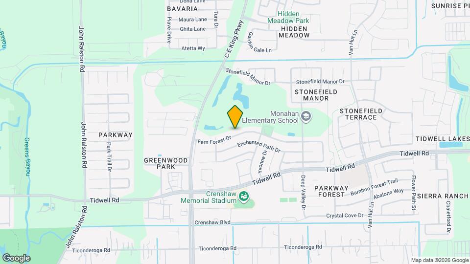 12539 Fern Forest Dr Mapa y Detalles de la Ubicación