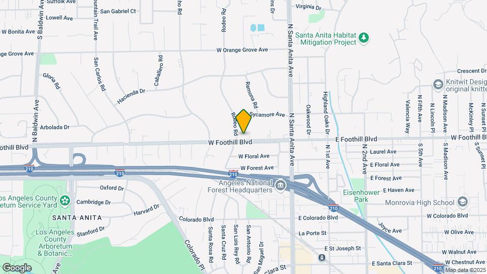 1100 Rodeo Rd Map and Location Details