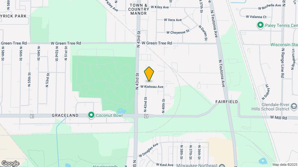 4124 W Kiehnau Ave Map and Location Details