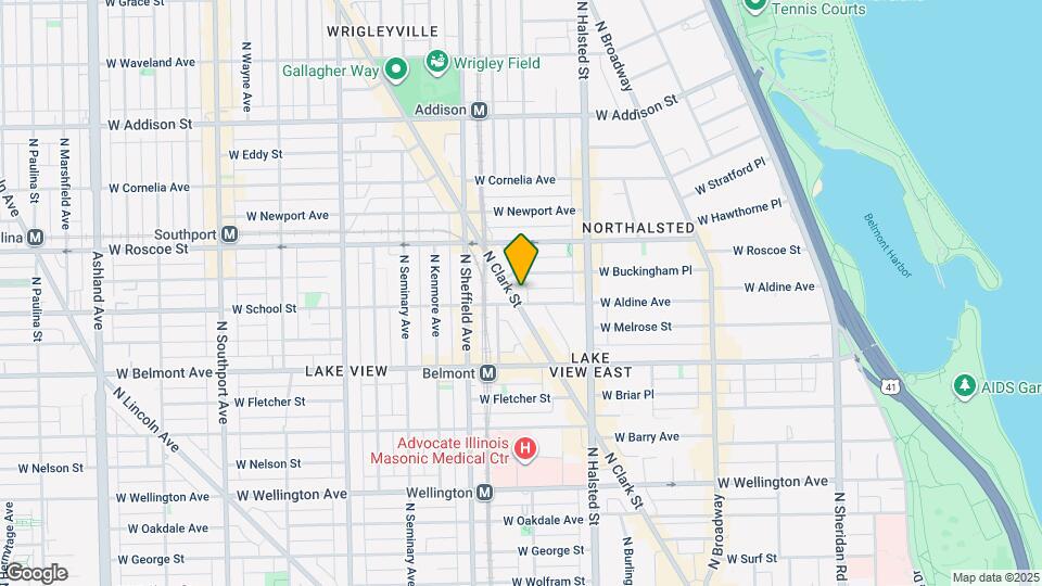 3307 N Clark St-Unit -2F Map and Location Details