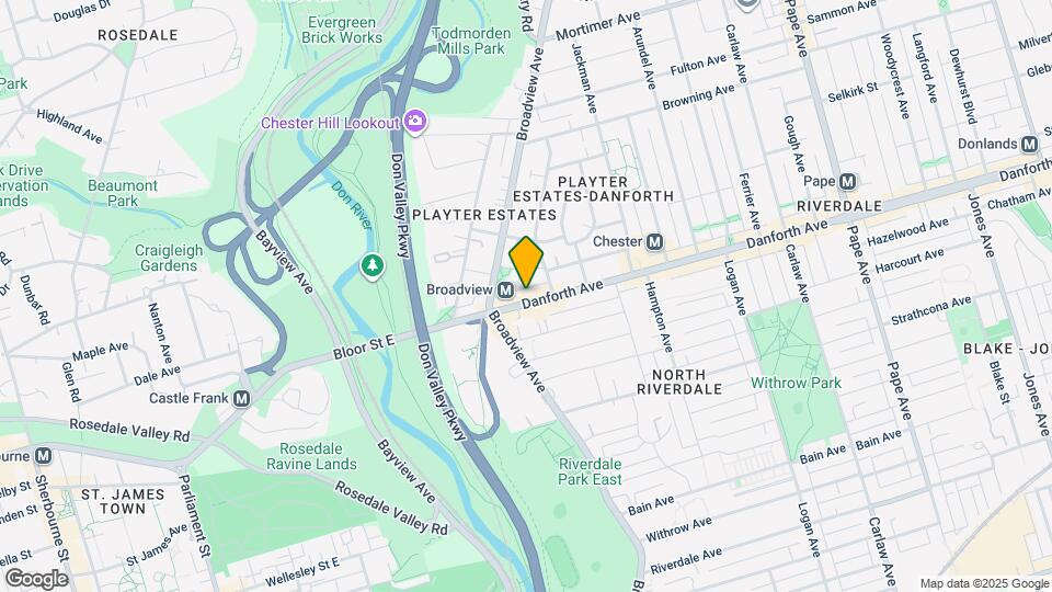 158 Danforth Ave Map and Location Details