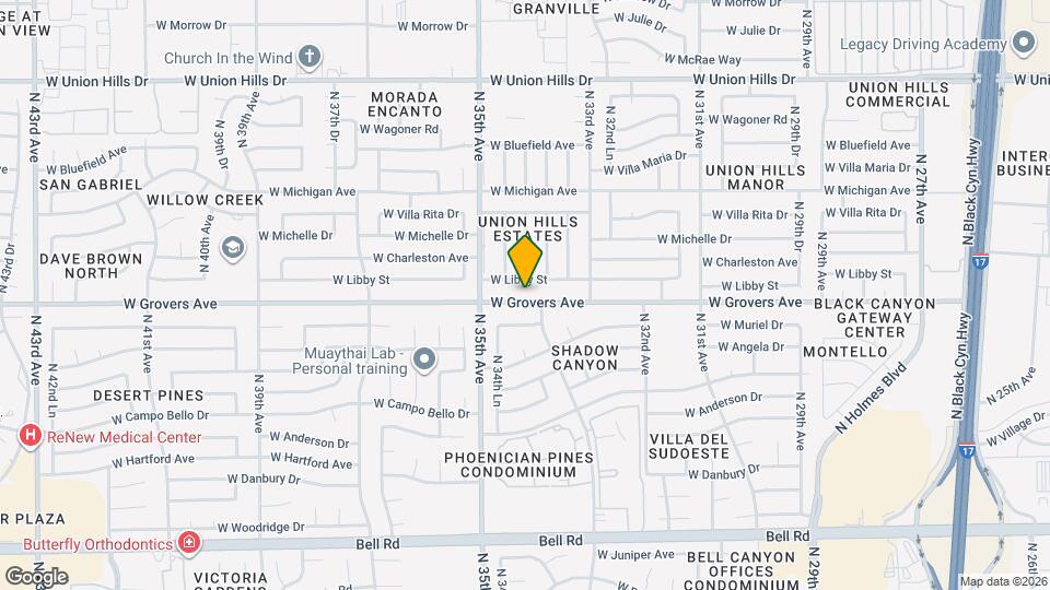 3420 W Grovers Ave Map and Location Details