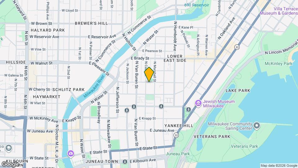 811 E Pleasant St, Unit 1B Map and Location Details