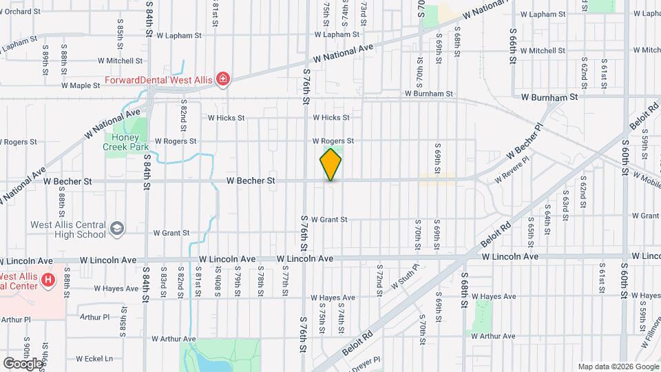 7419-7425 W Becher St Mapa y Detalles de la Ubicación