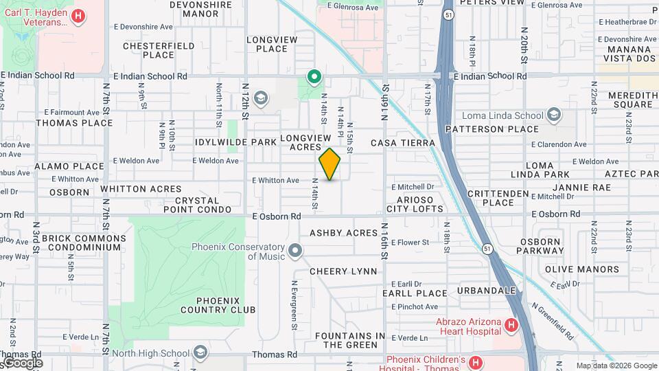 1417 E Whitton Ave Map and Location Details