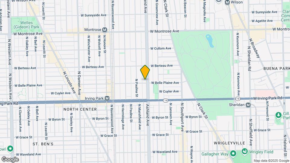 1604 W Belle Plaine Ave Mapa y Detalles de la Ubicación
