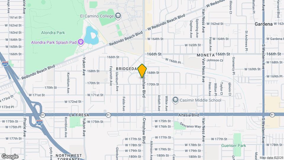 16901 Crenshaw Blvd Map and Location Details