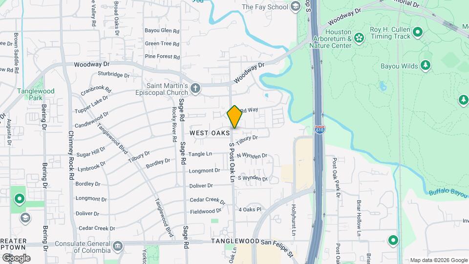 983 S Post Oak Ln Map and Location Details