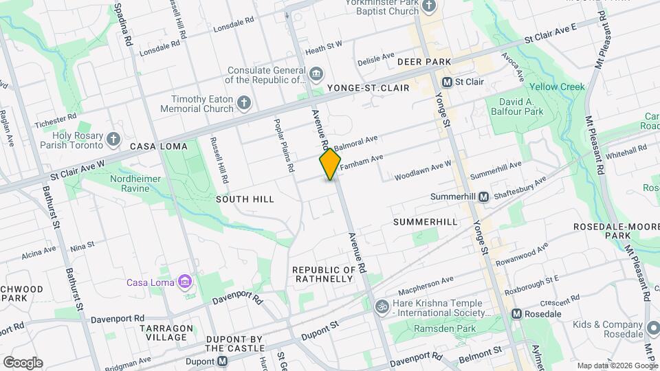 400 Avenue Rd Map and Location Details