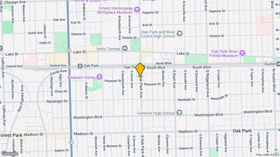 165 S. Oak Park Ave. Map and Location Details