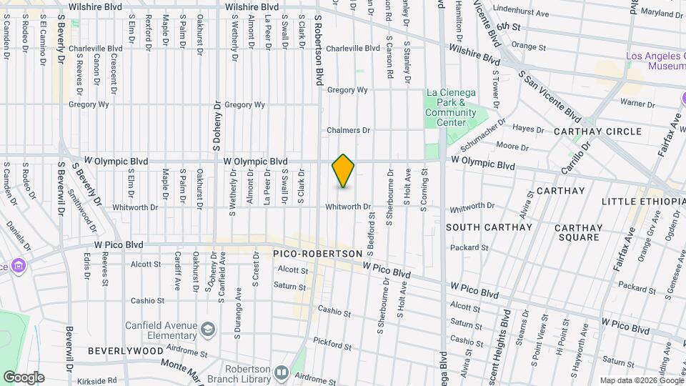 1050 S Wooster St Map and Location Details