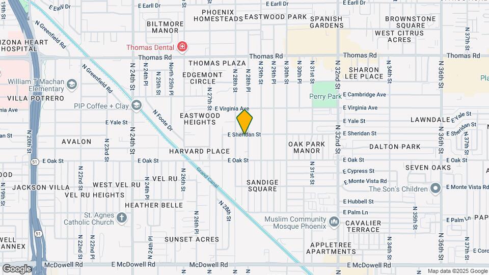 2348 N 28th Pl Map and Location Details