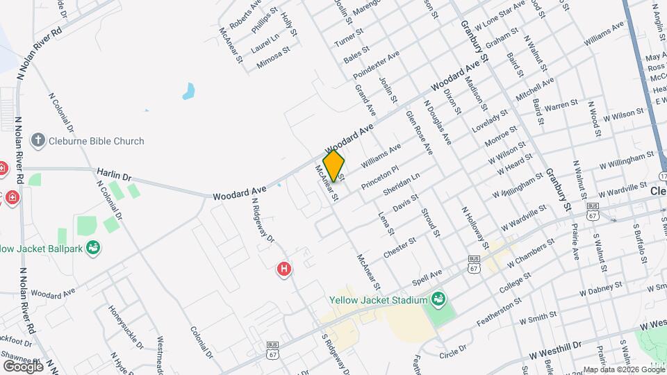 606 McAnear St Map and Location Details