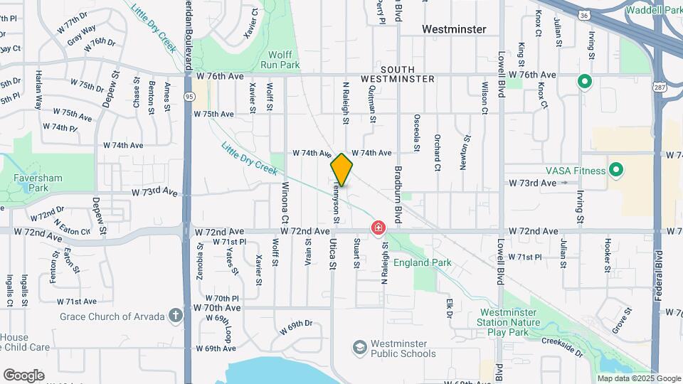 7320 Tennyson St Map and Location Details