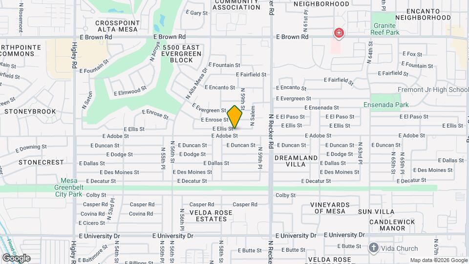 5831 E Ellis St, Unit B-311 Mapa y Detalles de la Ubicación