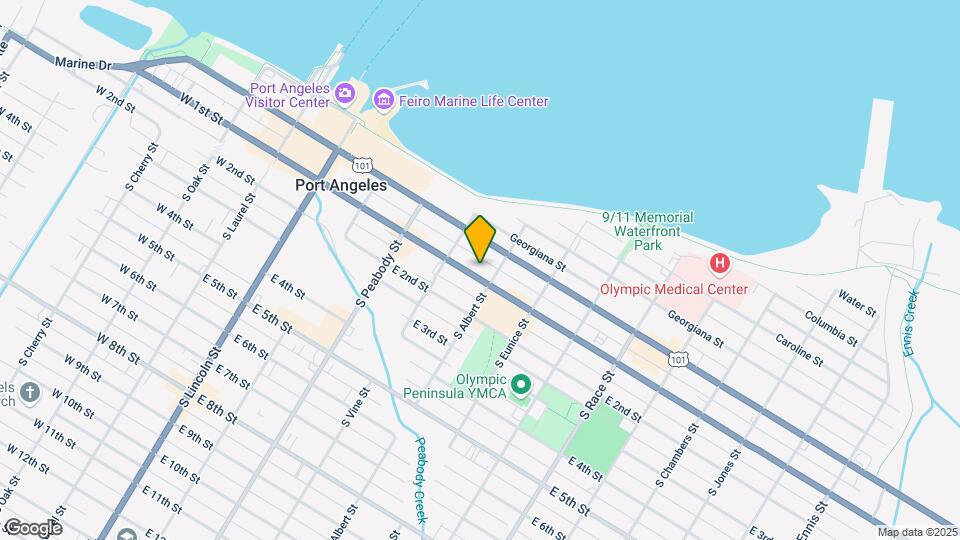 527 E 1st St Map and Location Details