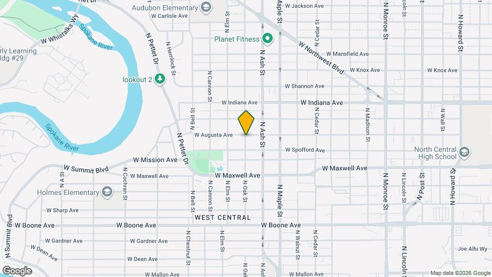 1619 N Oak St Map and Location Details