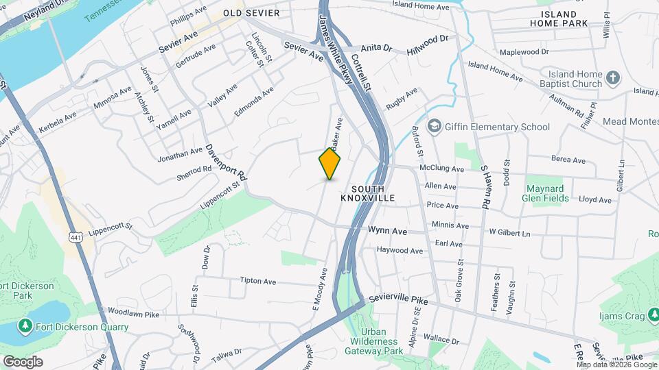 1148 Baker Ave Map and Location Details