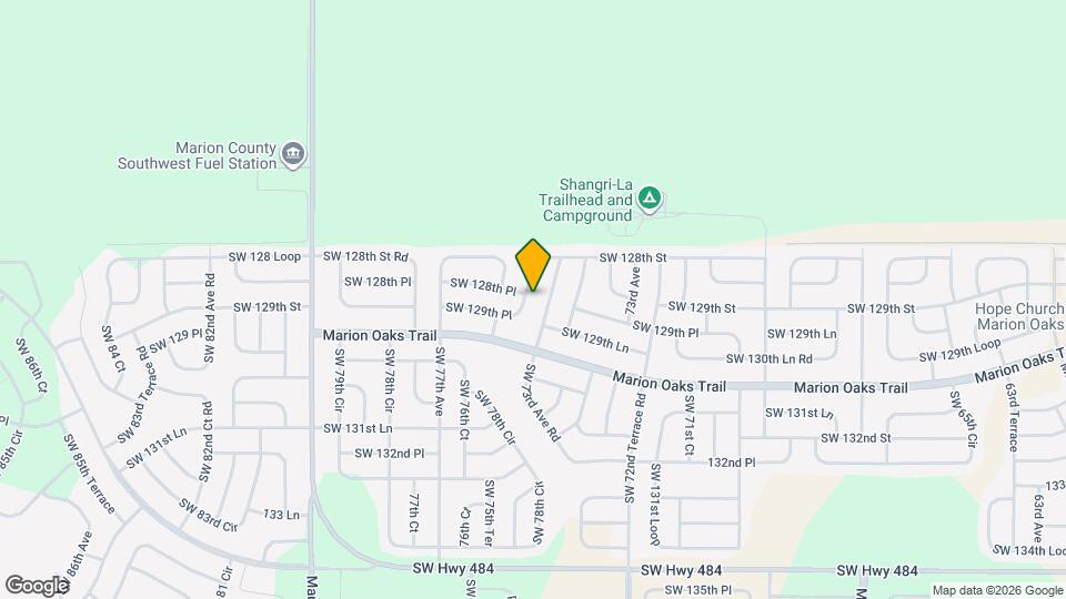 7536 SW 129th Pl Map and Location Details
