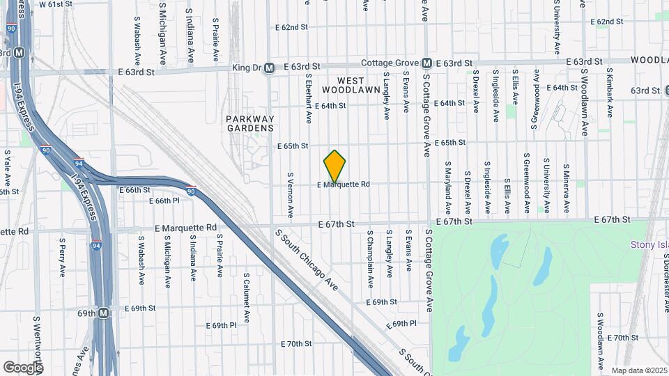 6603 S Rhodes Ave Map and Location Details