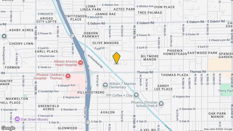 2225 E Catalina Dr Map and Location Details