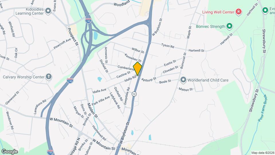 1071 W Boylston St Map and Location Details