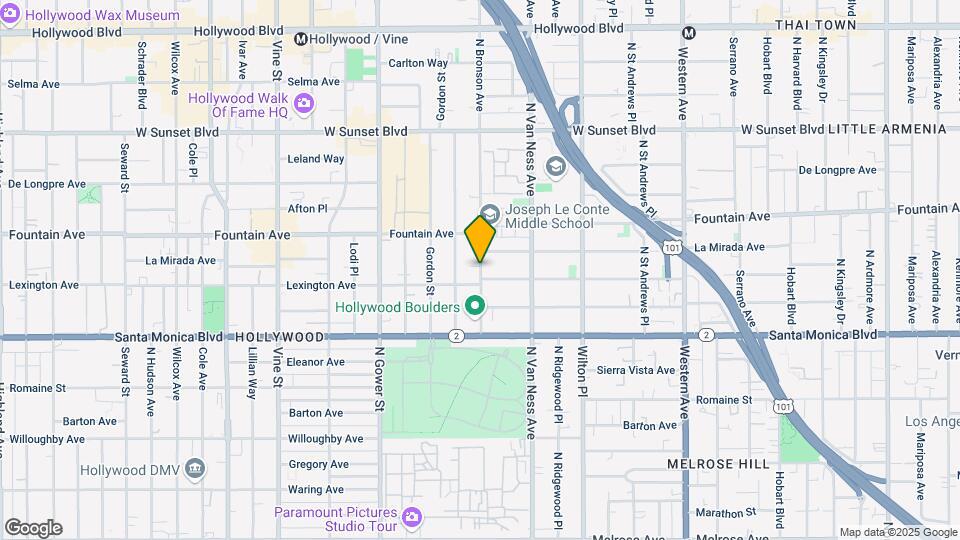 1216 1/2 Tamarind Ave Map and Location Details